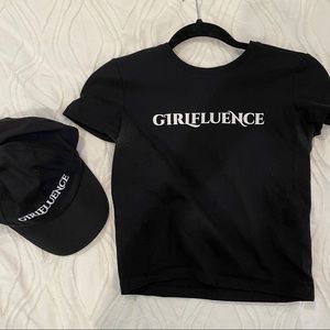 *NWT* Girlfluence T Shirt and Baseball Hat